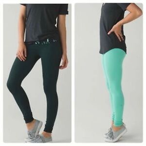 Lululemon Wunder Under Pant III (Reversible) Dark Fuel/Menthol